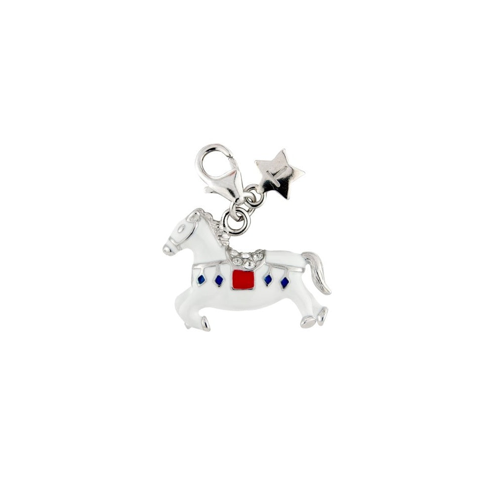 Sterling Silver Enamel Rocking Horse SCH241