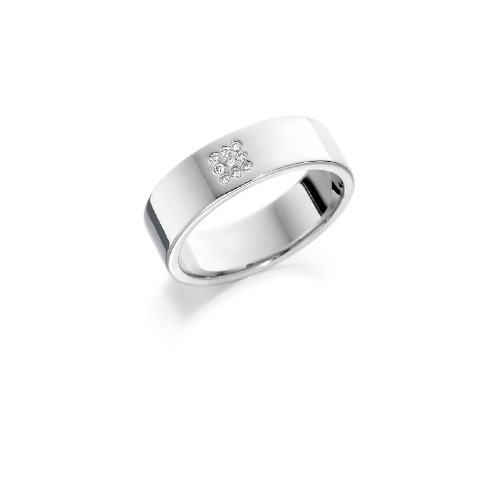 18ct White Gold Diamond Set Wedding Ring