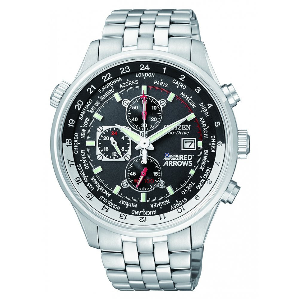 Eco-Drive Red Arrows Chronograph Watch on Bracelet CA0080-54E