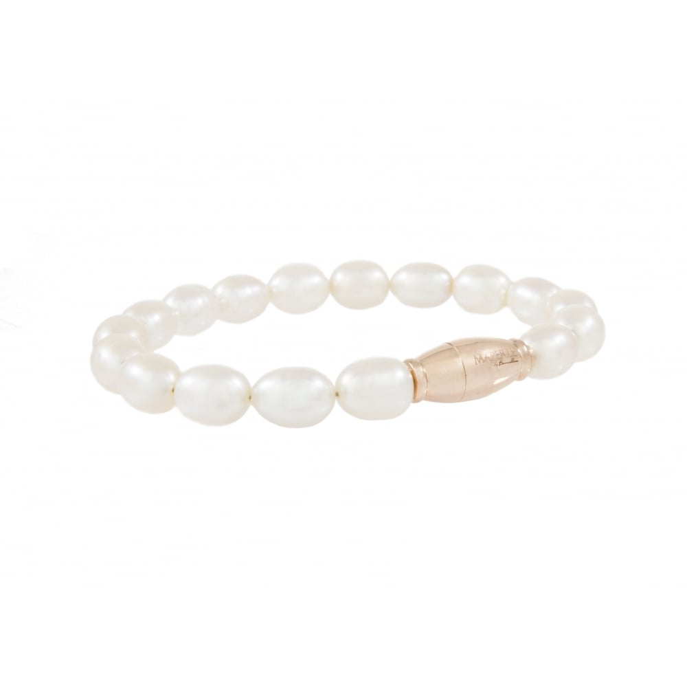 Bronzallure Oval Pearl Bracelet
