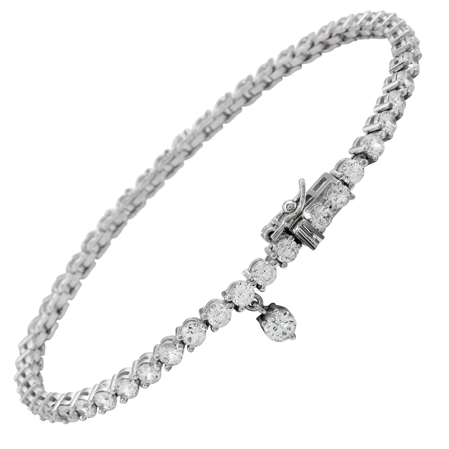 Sterling Silver Cubic Zirconia Tennis Bracelet B5085