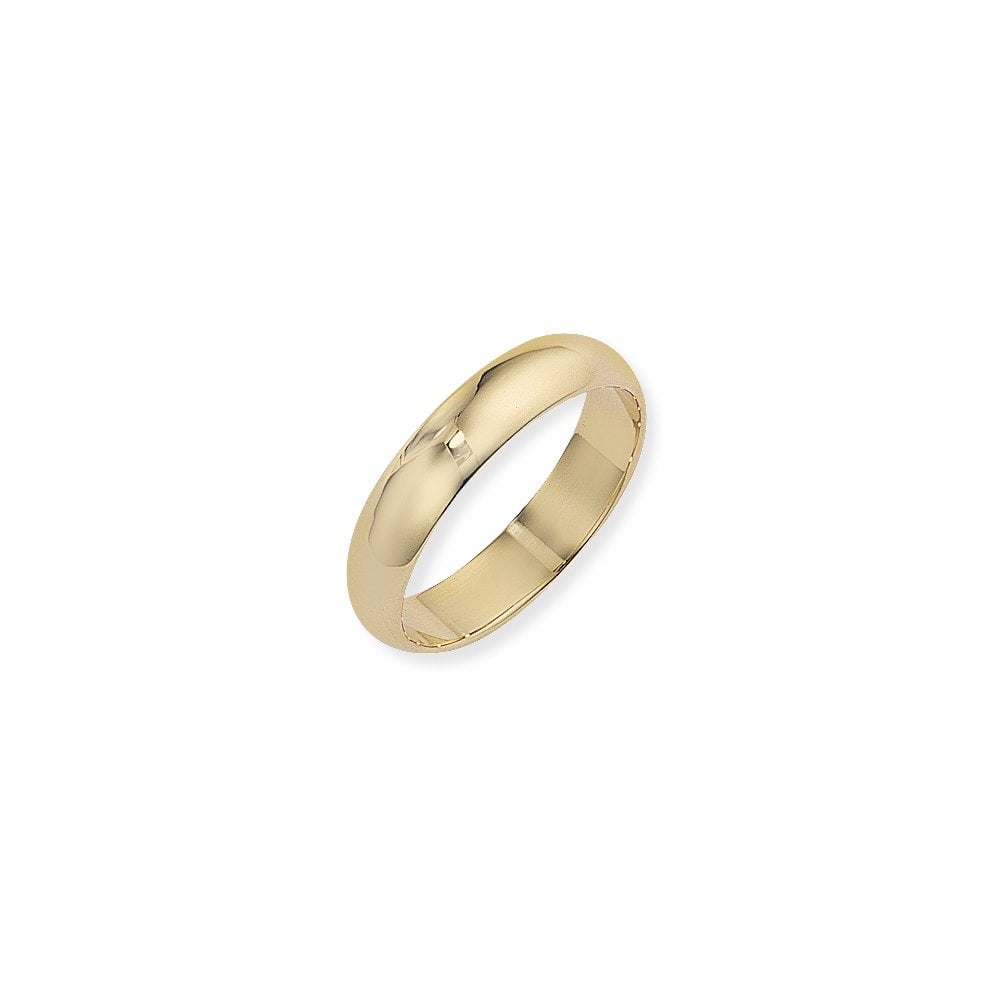 9ct Yellow Gold Gents Wedding Ring 5mm Wide