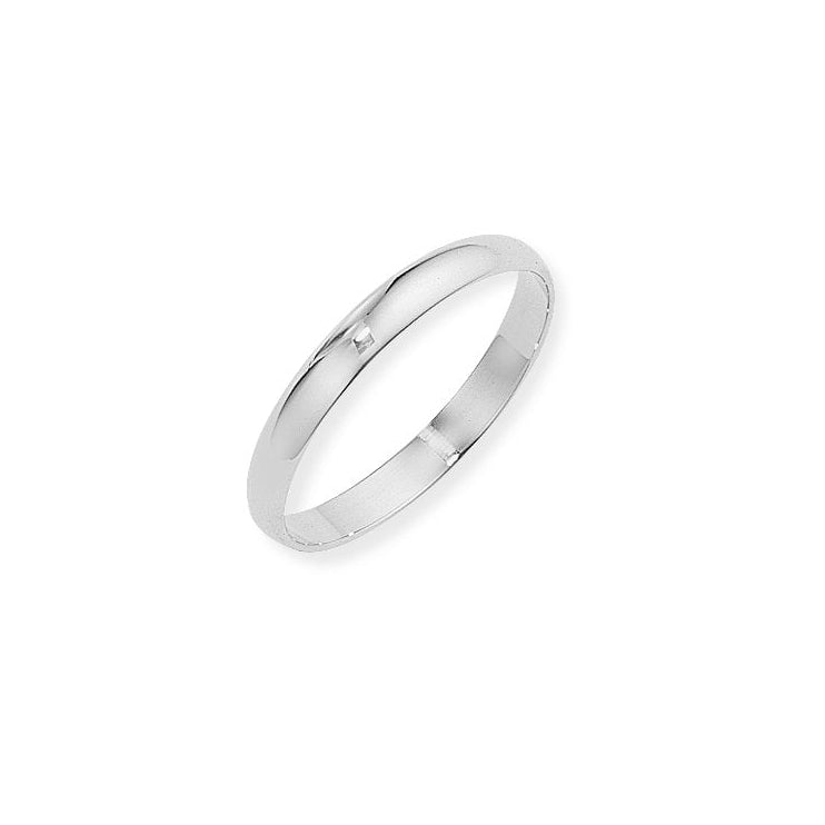 Platinum Ladies 2mm Wide Wedding Ring Band with D Profile
