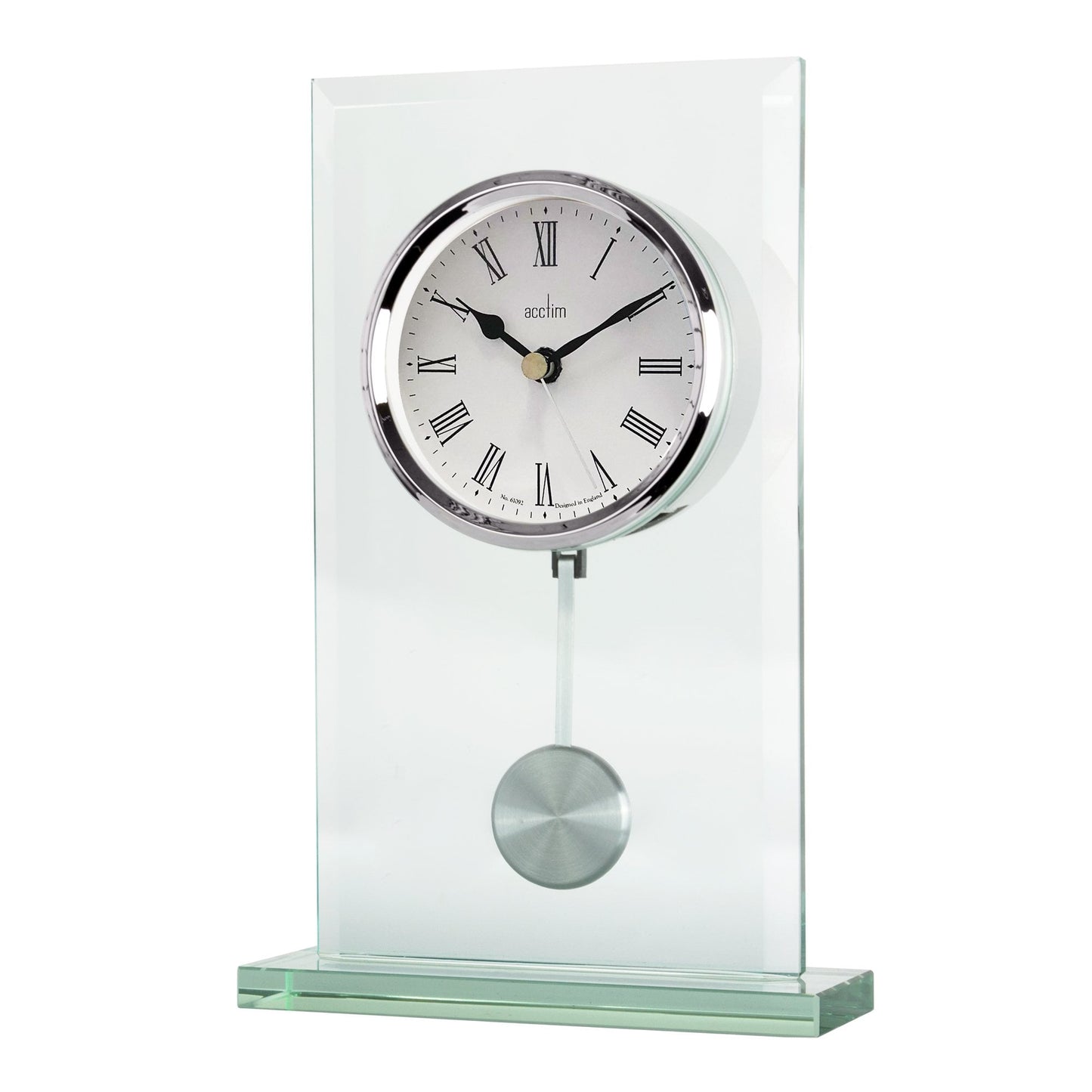 Acctim Glass Quartz Mantle Clock with Pendulum La Collina 37067