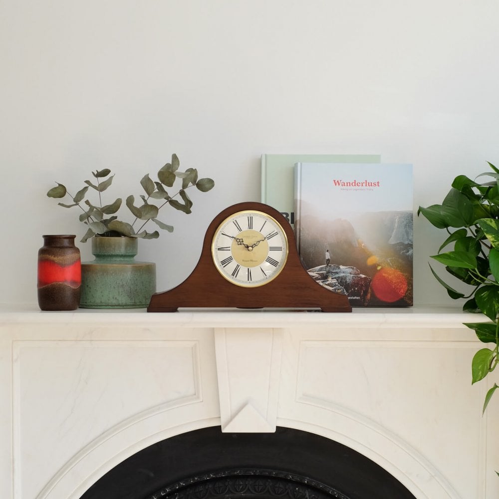 Wooden Napoleon Chiming Quartz Mantle Clock 07062