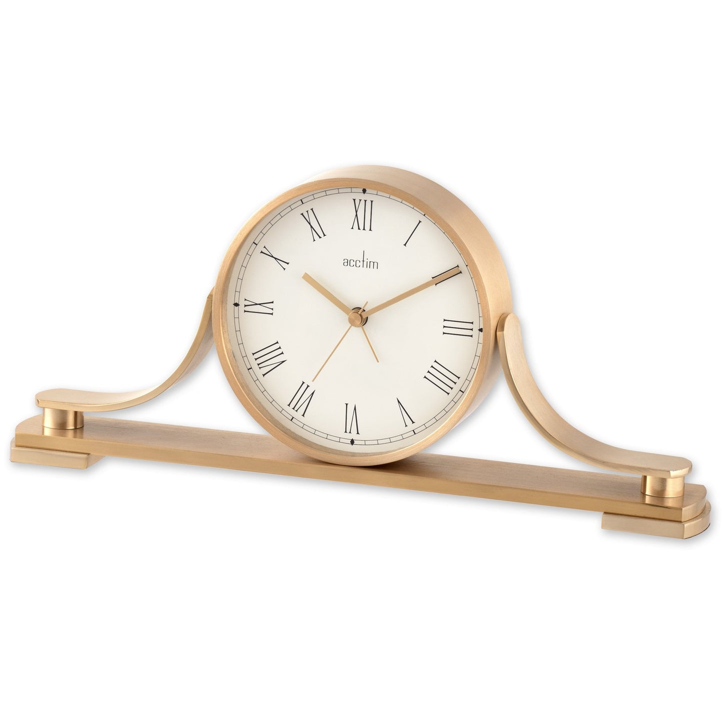 Acctim Gold Finish Napoleon Battery Mantel Clock Wardley 37118