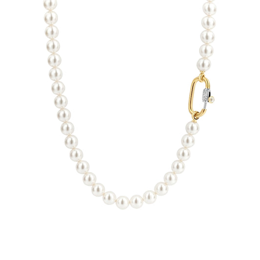 Ti Sento Milano Sterling Silver Simulated Pearl Necklace 3967PW