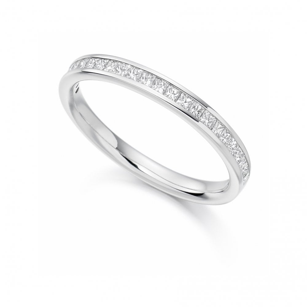 Ladies 9ct White Gold Diamond Set Wedding Ring