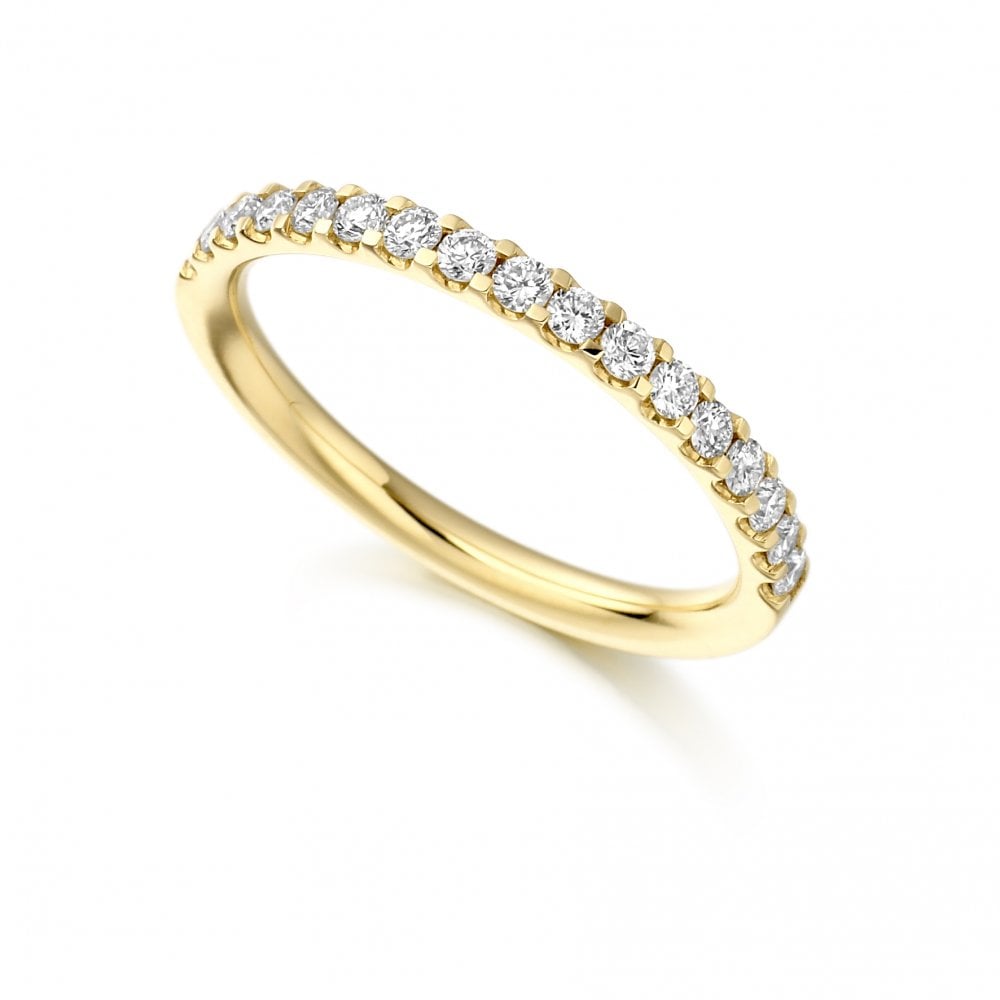 9ct Yellow Gold Diamond Half Eternity Ring