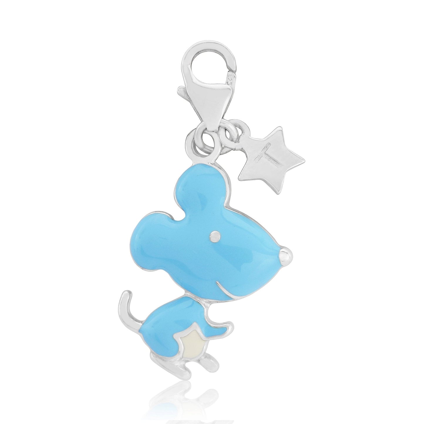Sterling Silver Mouse Coloured Enamel Charm SCH330