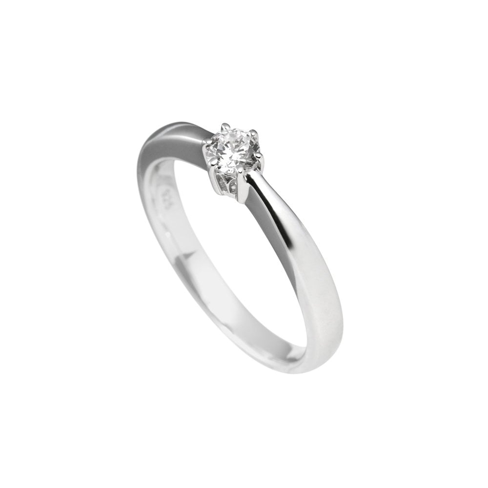 Sterling Silver Brilliant Cut Cubic Zirconia Ring