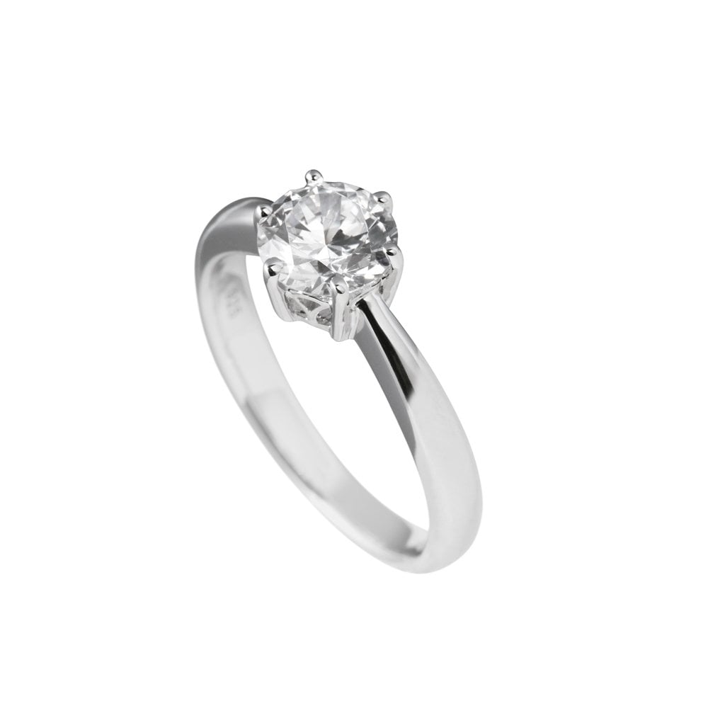 Sterling Silver Brilliant Cut Cubic Zirconia Ring