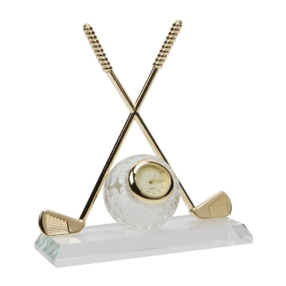 Widdop Miniature Battery Mantle Clock Golf Clubs 9423