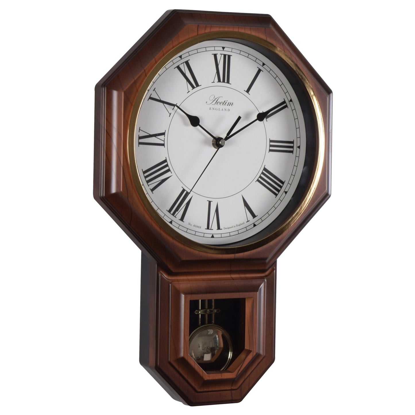Acctim Wood Effect Battery Pendulum Wall Clock 'Woodstock' 28316