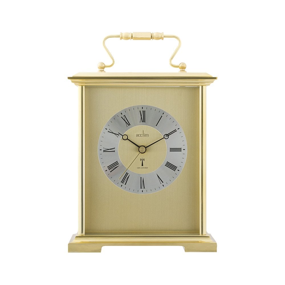 Gold Finish Radio Controlled Quartz Carriage Clock Althorp 77158