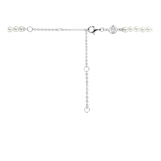 Ti Sento Milano Sterling Silver Simulated Pearl Necklace 3916PW