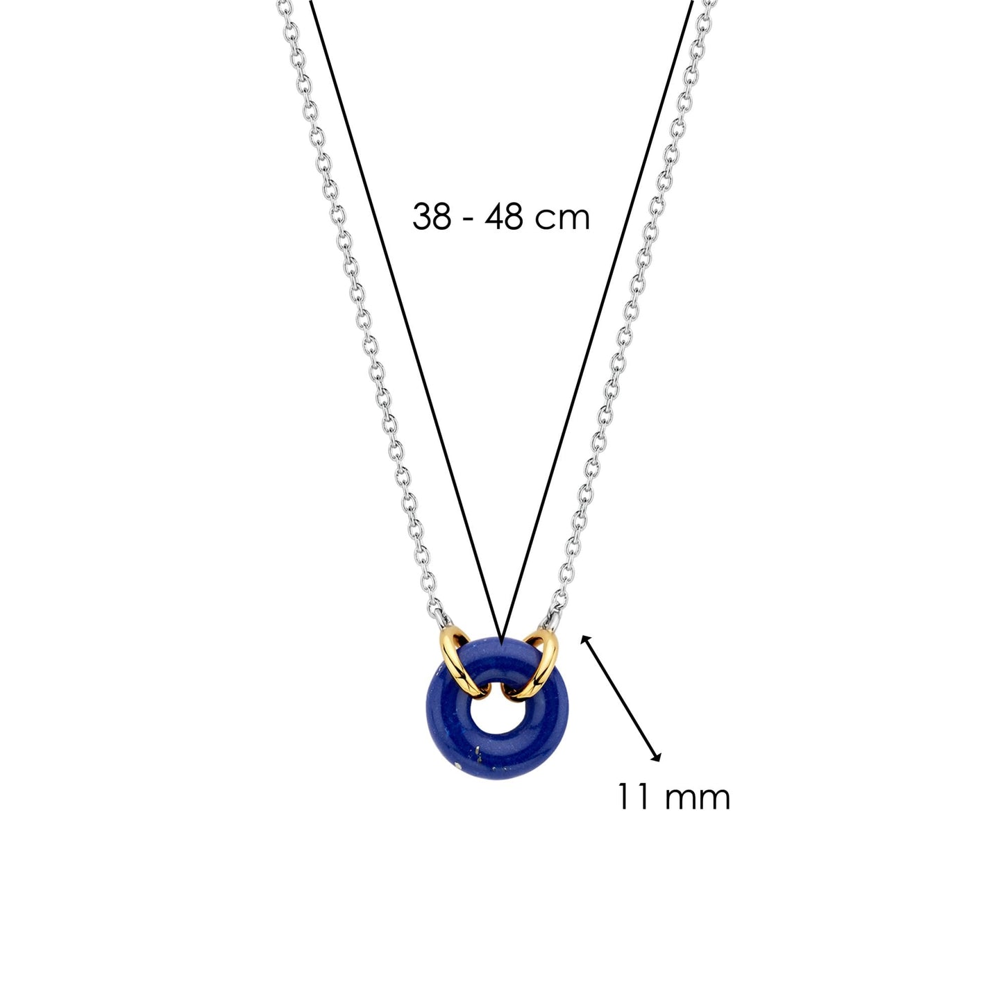 Ti Sento Milano Sterling Silver Lapis Necklace 3971BL