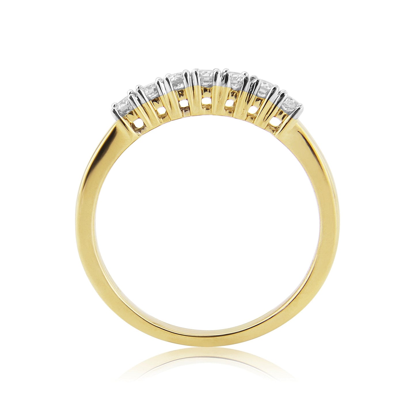 9ct Yellow Gold Ladies Diamond Half Eternity Ring 0.25 Carat