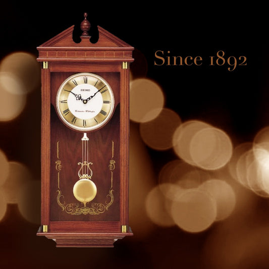 Dark Wooden Westminster Chime Pendulum Wall Clock QXH107B