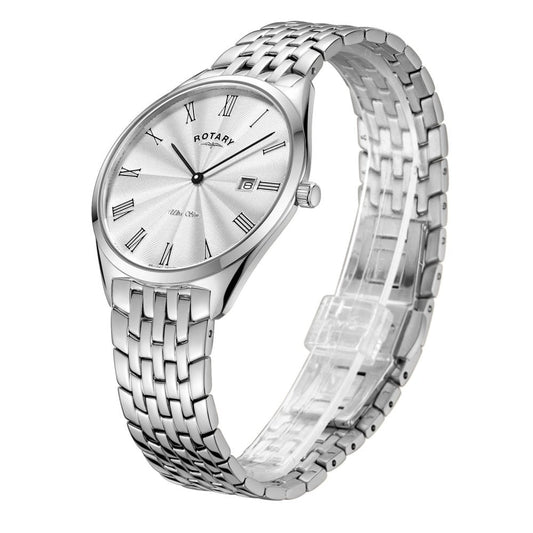 Gents Steel Ultra Slim Watch on Bracelet with Date GB08010/01