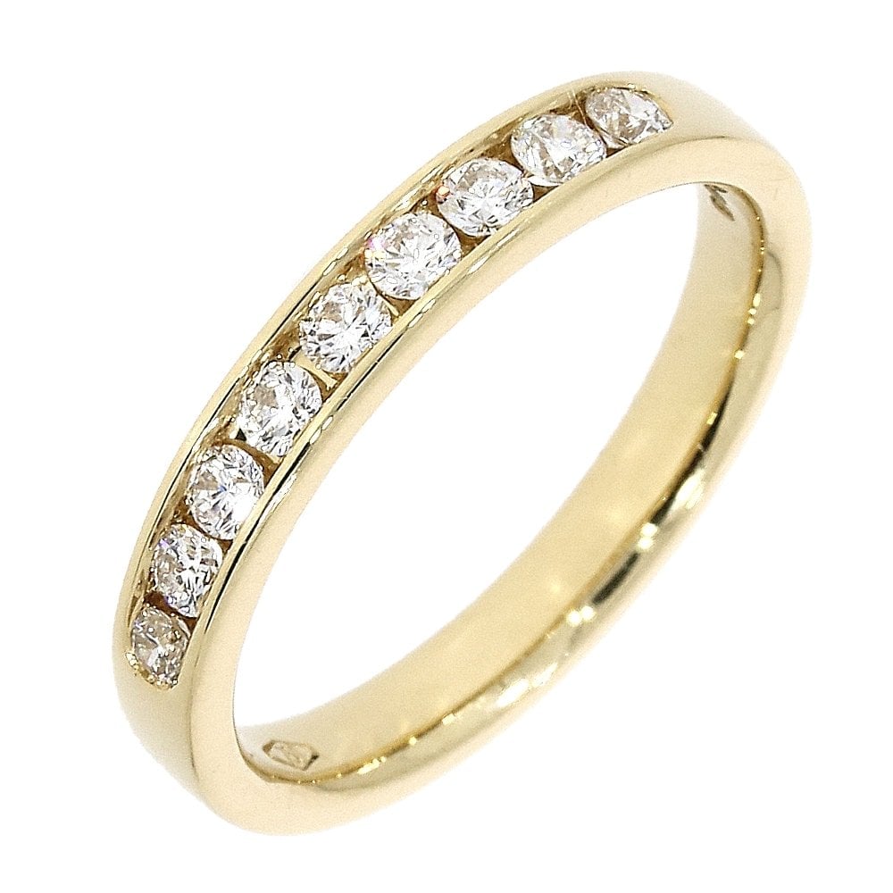 Ladies 18ct Yellow Gold Channel Set Diamond Half Eternity Ring