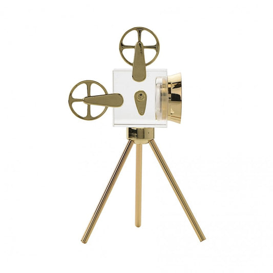 Vintage Camera on Tripod Miniature Quartz Mantel Clock 9669