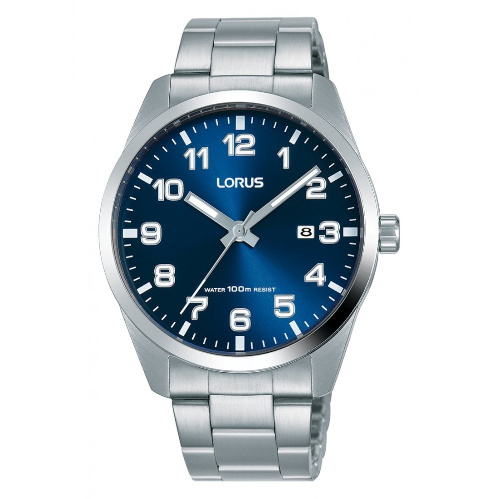 Gents Stainless Steel Quartz Watch, Bracelet with Date RH975JX5