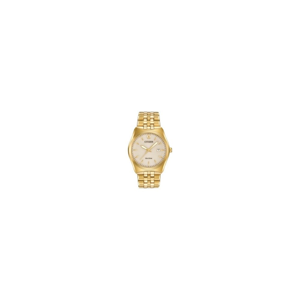 Eco-Drive Gold Tone Gents Solar Watch on Bracelet BM7332-53P