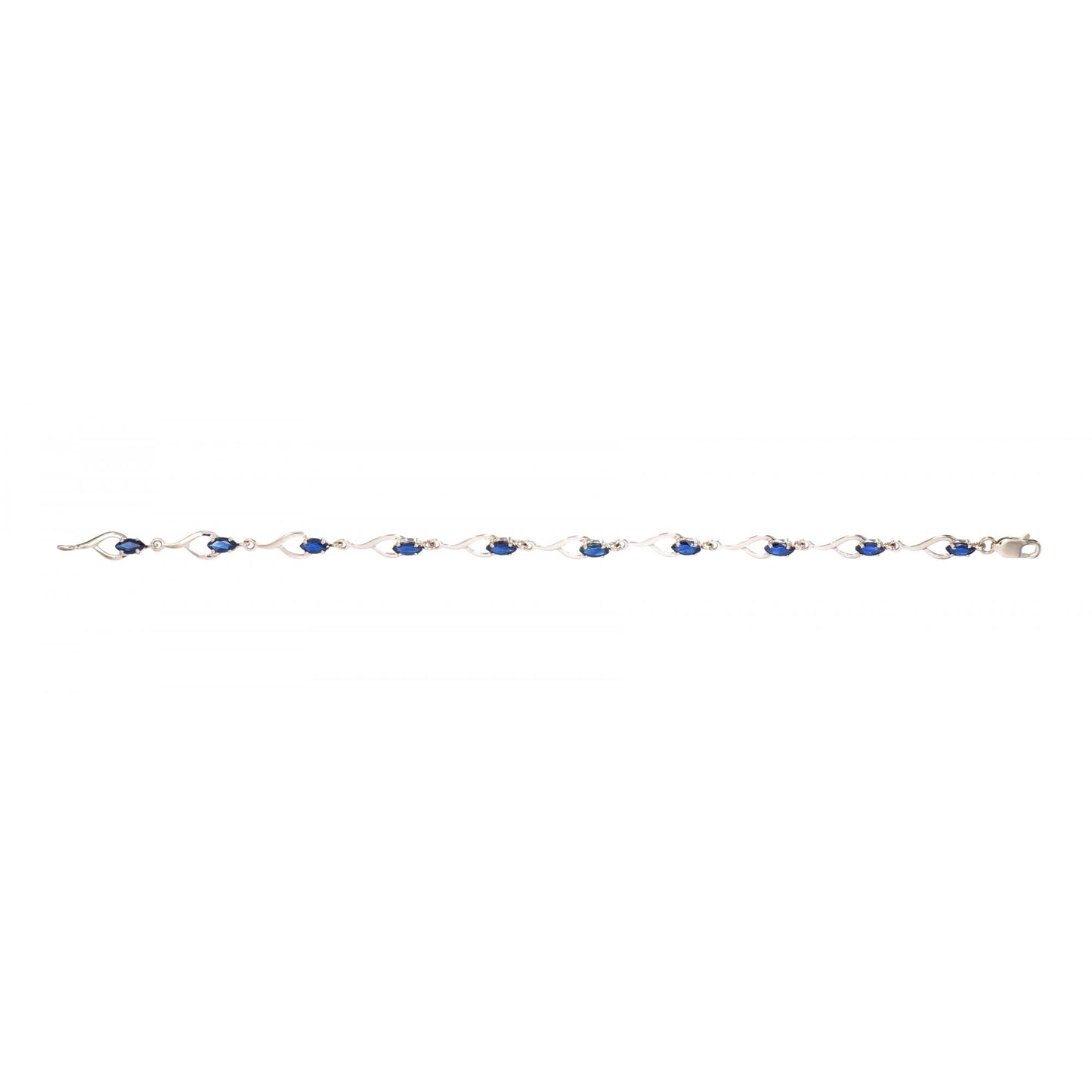 Ladies 9ct Yellow Gold Sapphire Bracelet