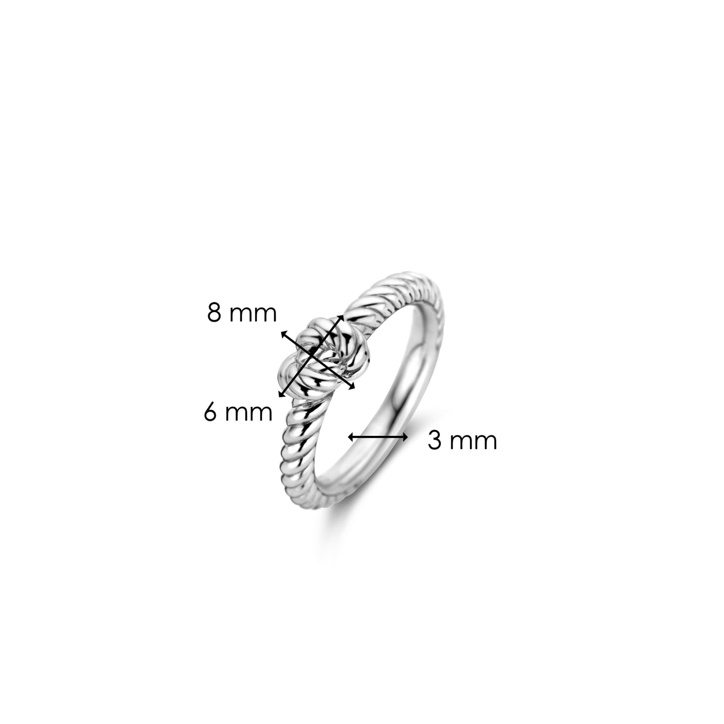 Ti Sento Milano Sterling Silver Knot Ring 12278ST/56