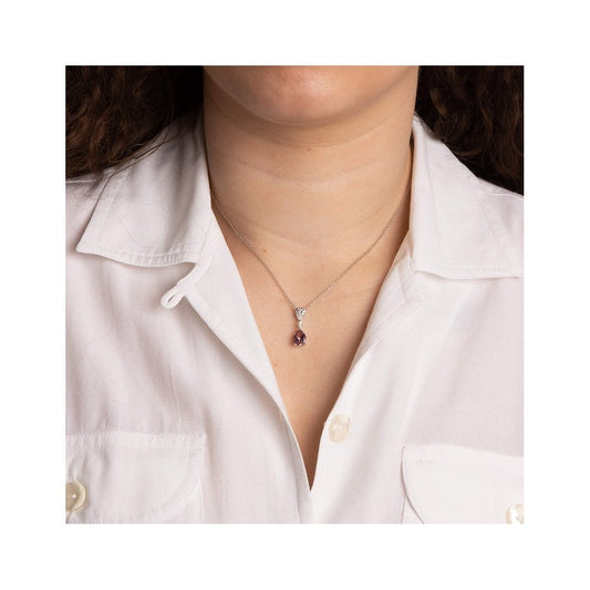 Diamonfire Teardrop Shape Pink Zirconia Drop Necklace N4502