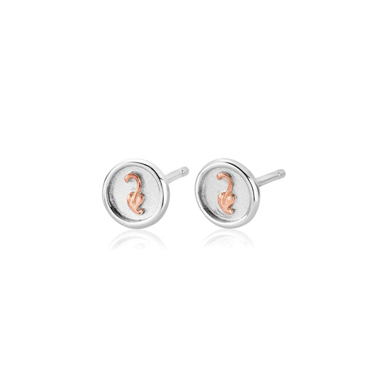 Silver & Welsh Gold Tree of Life Insignia Earrings 3STOL0604