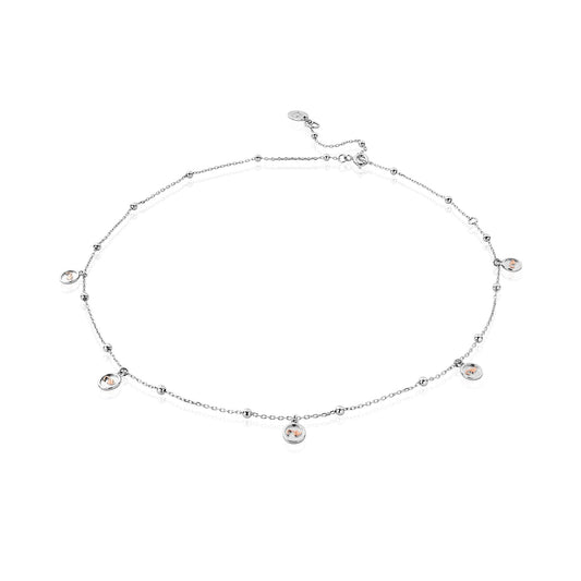 Silver & Welsh Gold Tree Of Life Insignia Necklace 3STOL0603