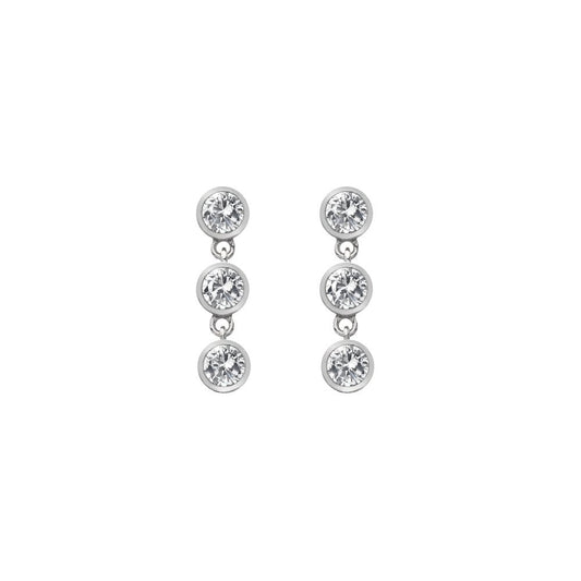 Hot Diamonds Silver Tender Topaz Triple Drop Earrings DE585