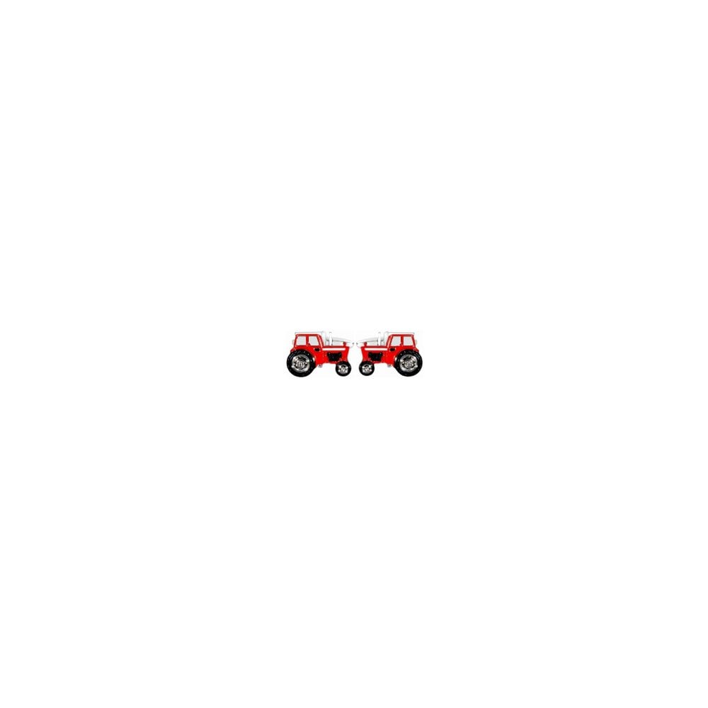 Red Tractor Rhodium Finish Gents Cufflinks 90-1366