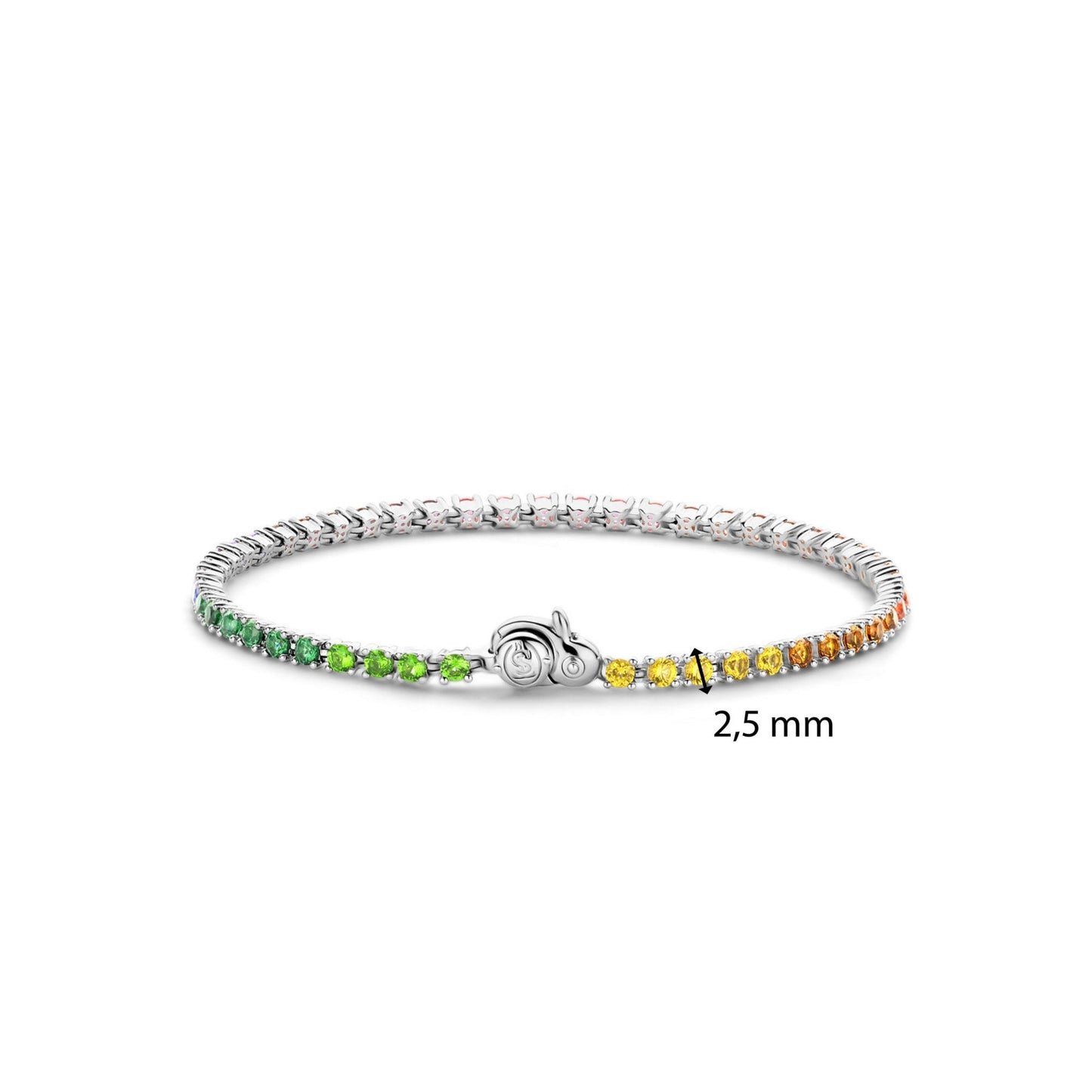 Sterling Silver Rainbow Tennis Bracelet 2995MC