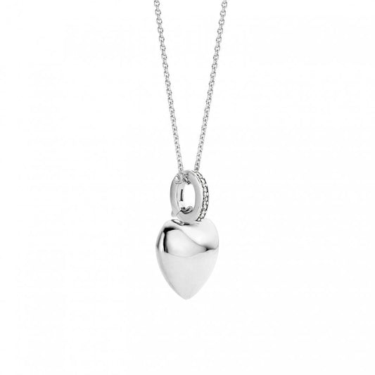 Ti Sento Sterling Silver Ladies Cubic Zirconia Heart Pendant 6745SI