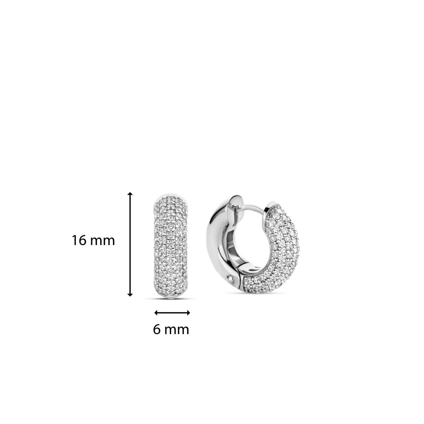 Ti Sento Sterling Silver Chunky Hoop Earrings 7909ZI