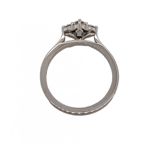 Platinum Ladies Diamond Cluster Engagement Ring
