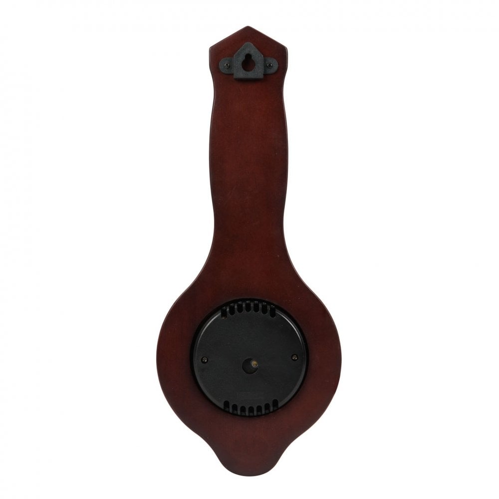 Dark Wooden Mahogany Finish Barometer & Thermometer W7935