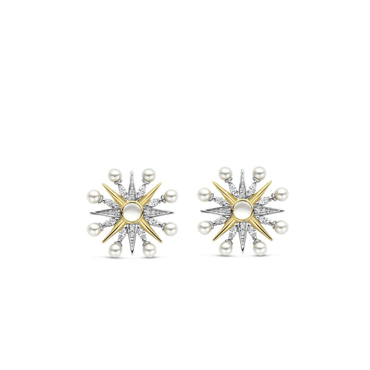 Ladies Sterling Silver Star Stud Earrings 7930YP