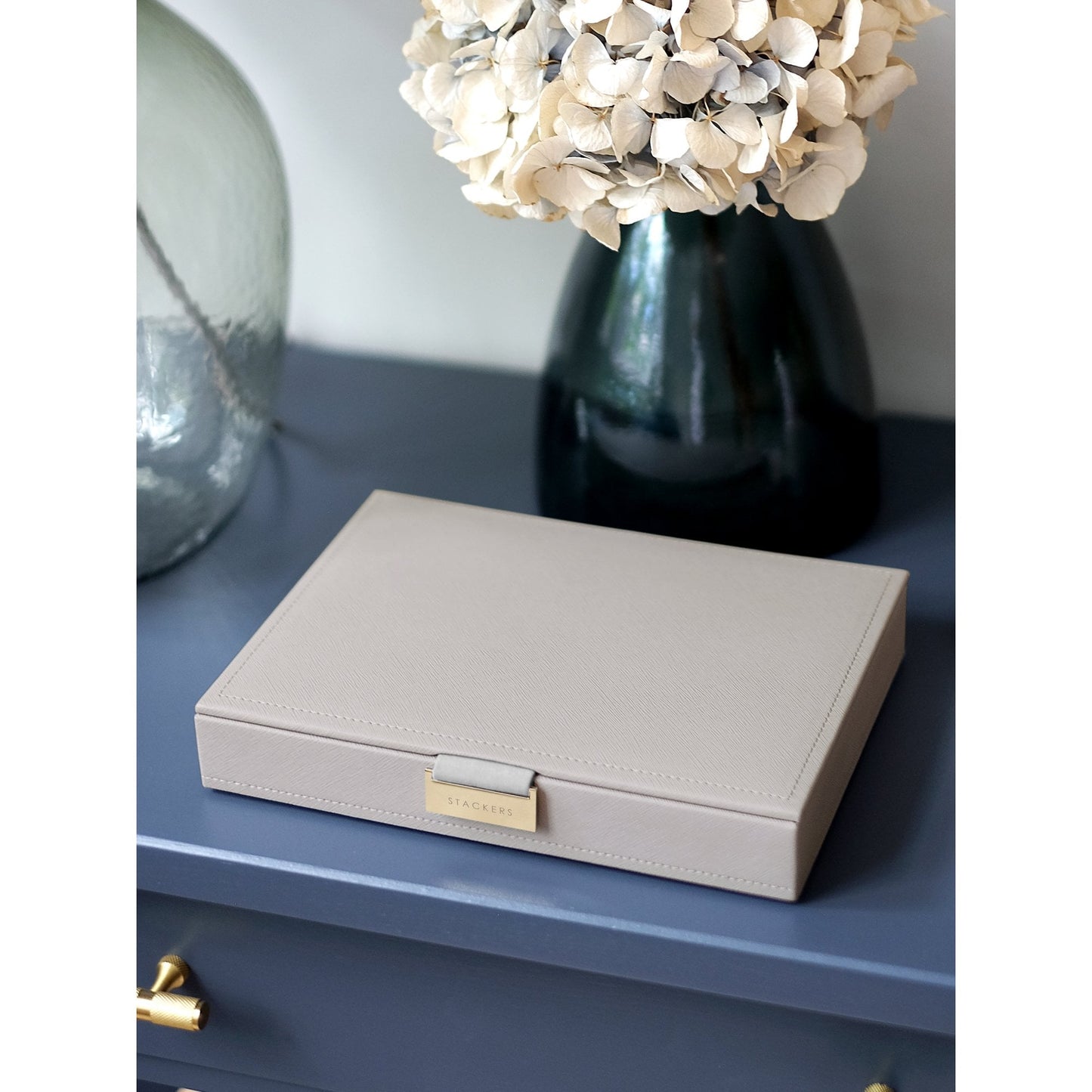 Ladies Faux Leather & Velvet Classic Jewellery Box Lid 73750
