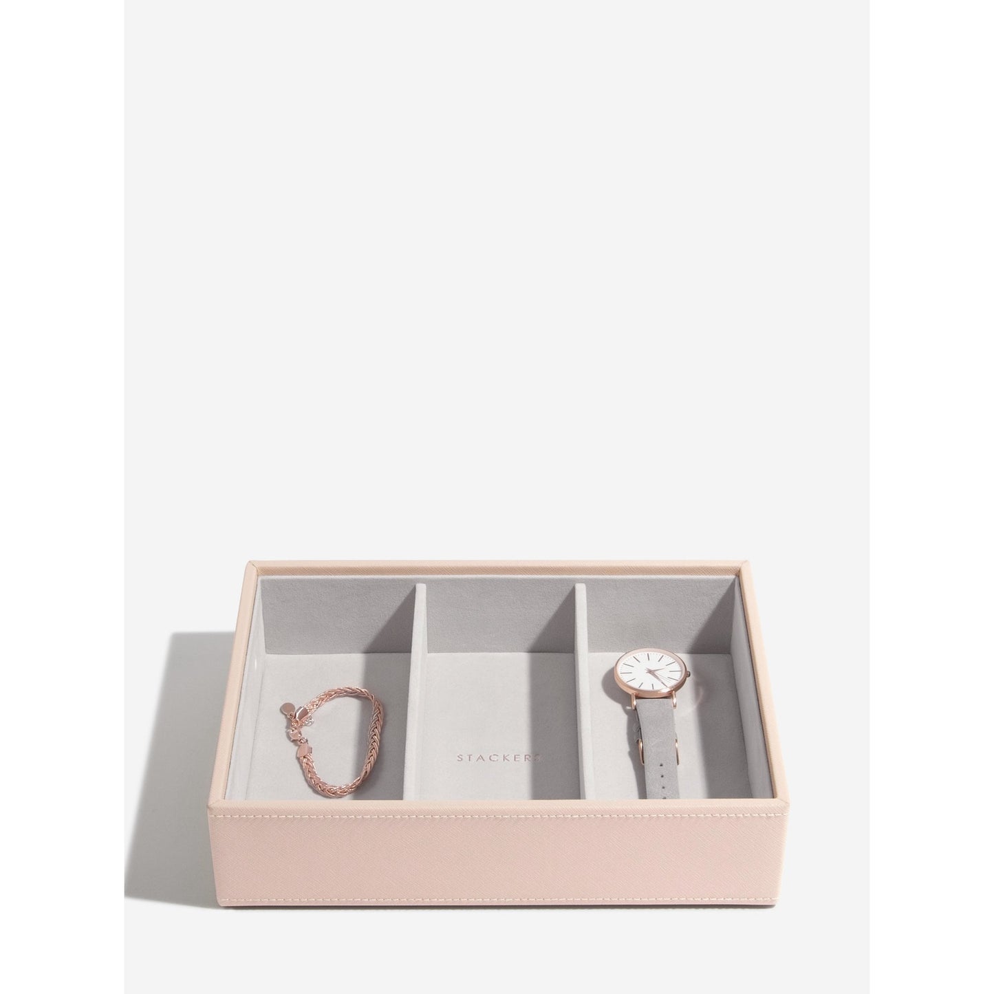 Ladies Set of 3 Blush Faux Leather Classic Jewellery Box 73775