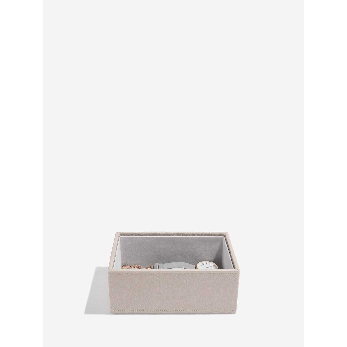 Ladies Taupe Faux Leather Mini Jewellery Box 73895
