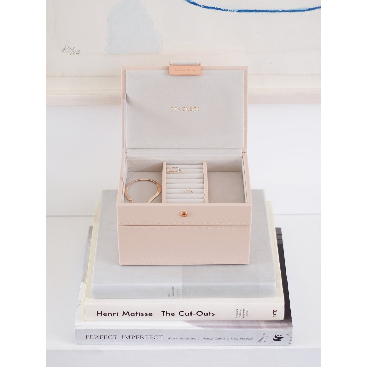 Ladies Blush Faux Leather Mini Jewellery Box 73897