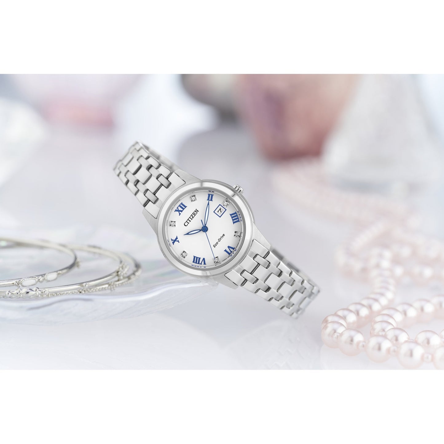 Ladies Stainless Steel Eco-Drive Watch FE1240-81A