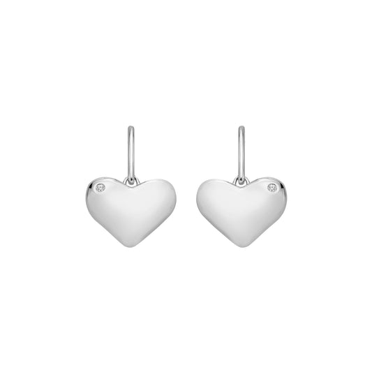 Sterling Silver Desire Heart Hook Earrings DE780