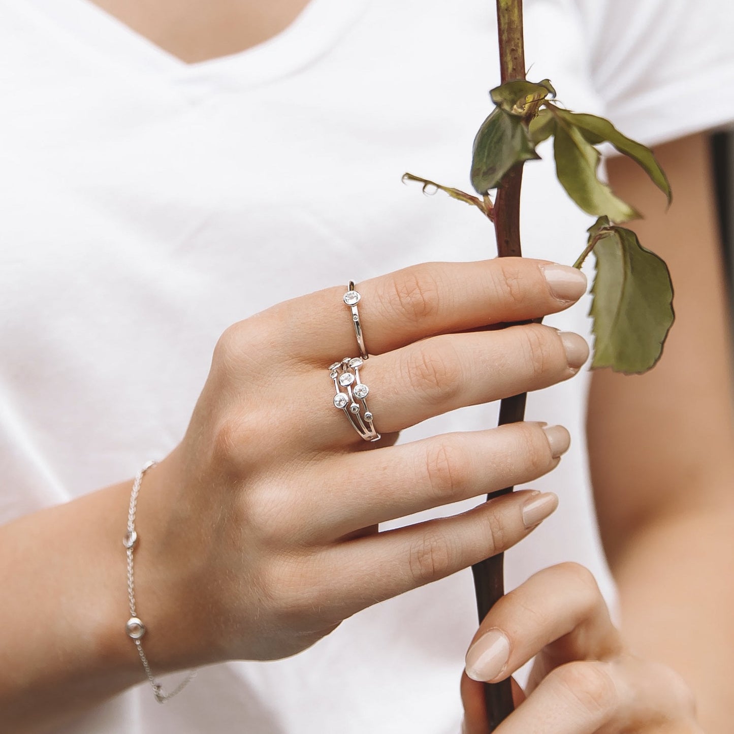 Sterling Silver Tender Statement Ring DR207