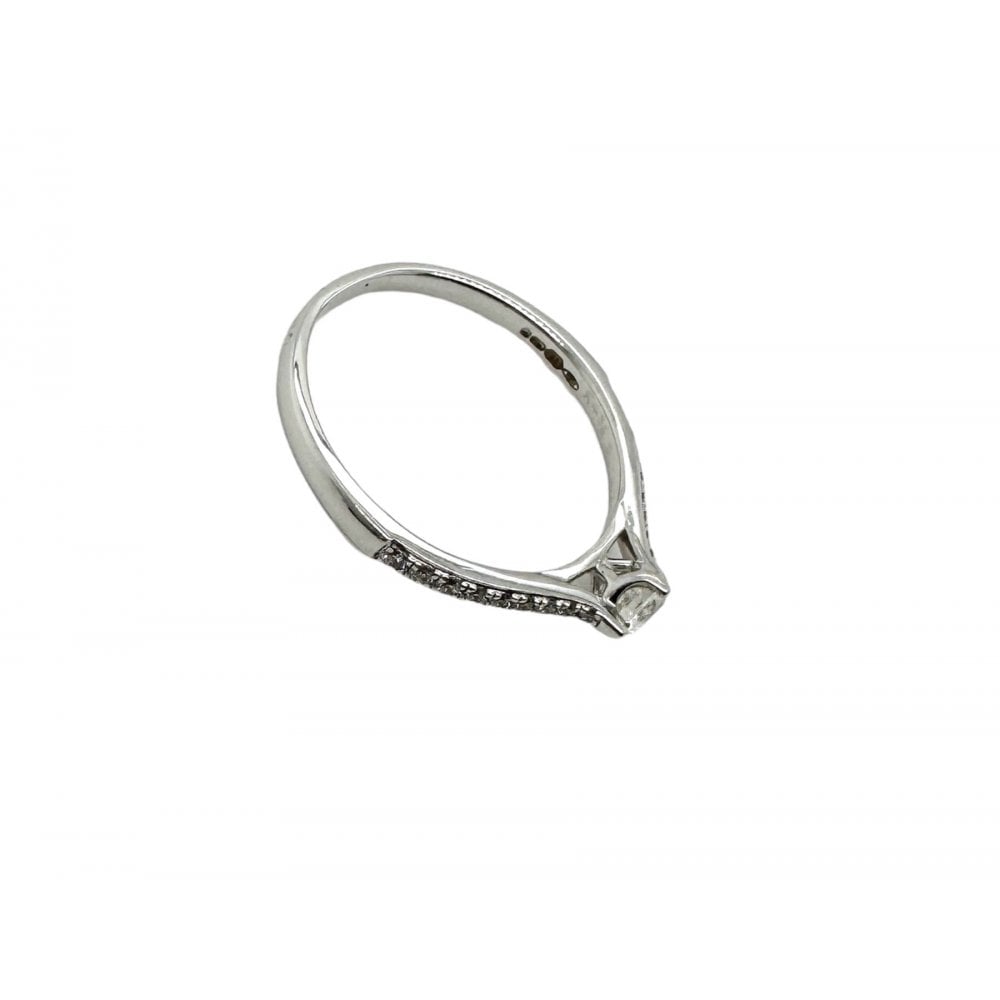 18ct White Gold Diamond Single Stone Engagement Ring