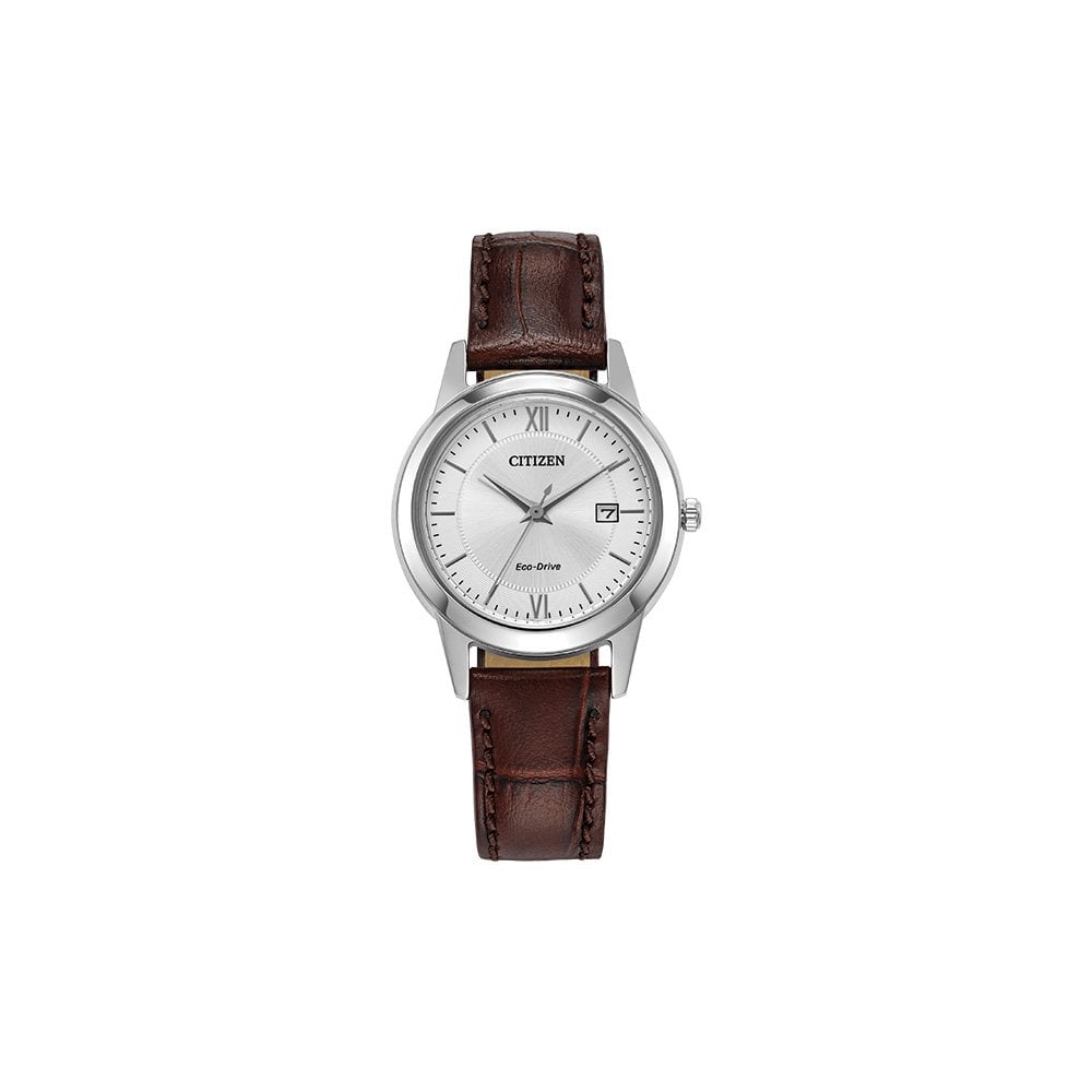 Ladies Steel Eco-Drive Watch on Strap with Date FE1087-28A